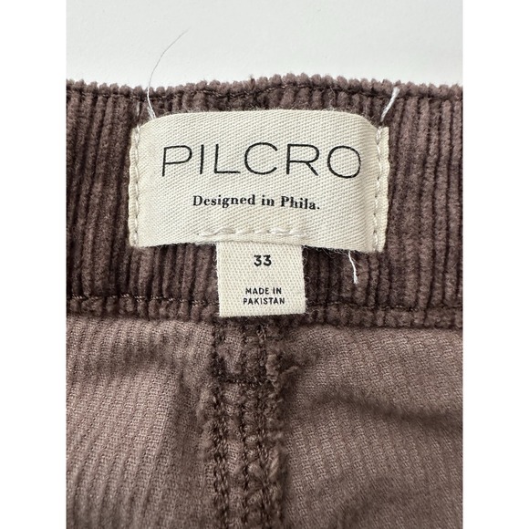 New Pilcro Anthropologie Corduroy Jeans Women Size‎ 33 Brown The YaYa High Rise - Picture 5 of 13